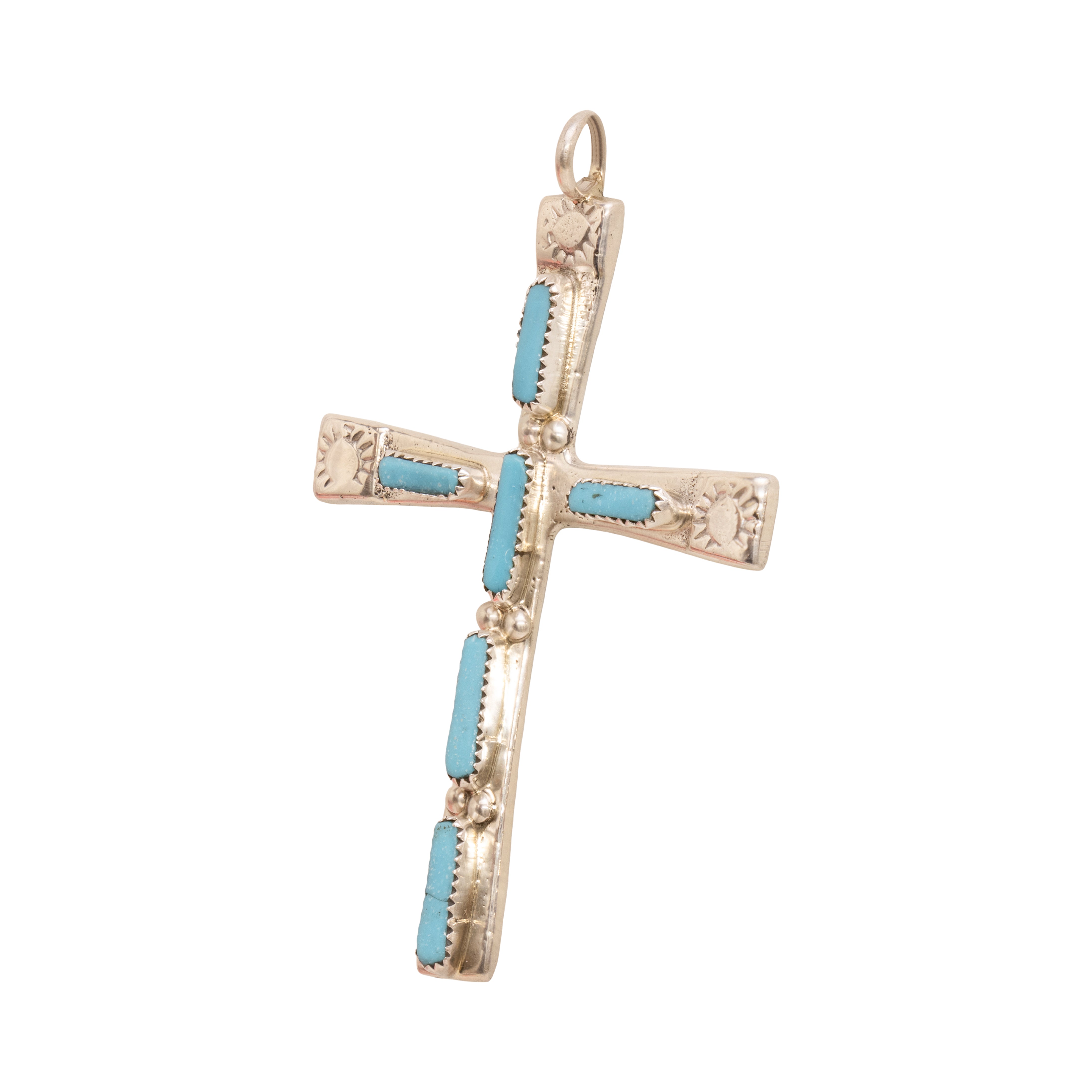 Zuni Turquoise Cross Pendant