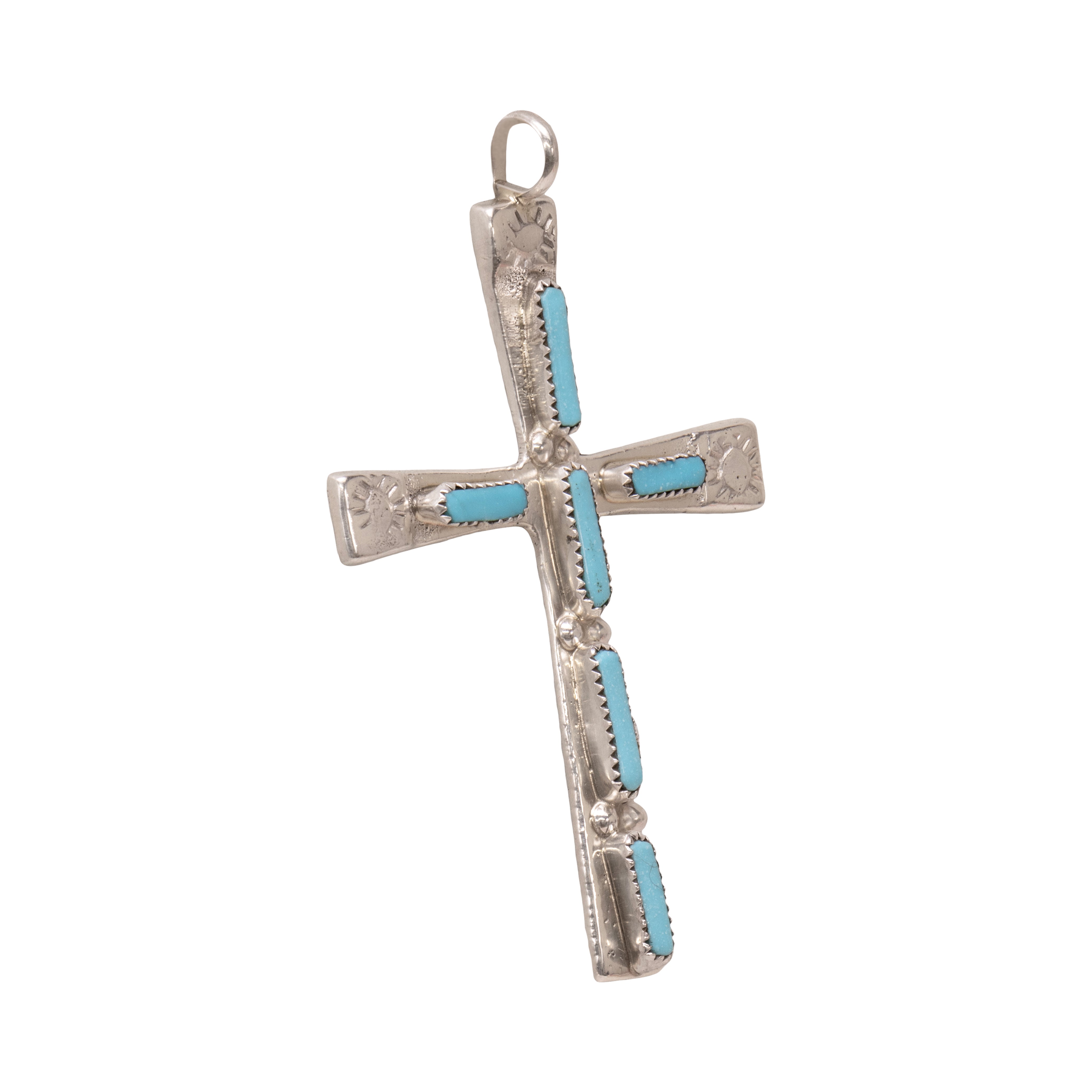 Zuni Turquoise Cross Pendant