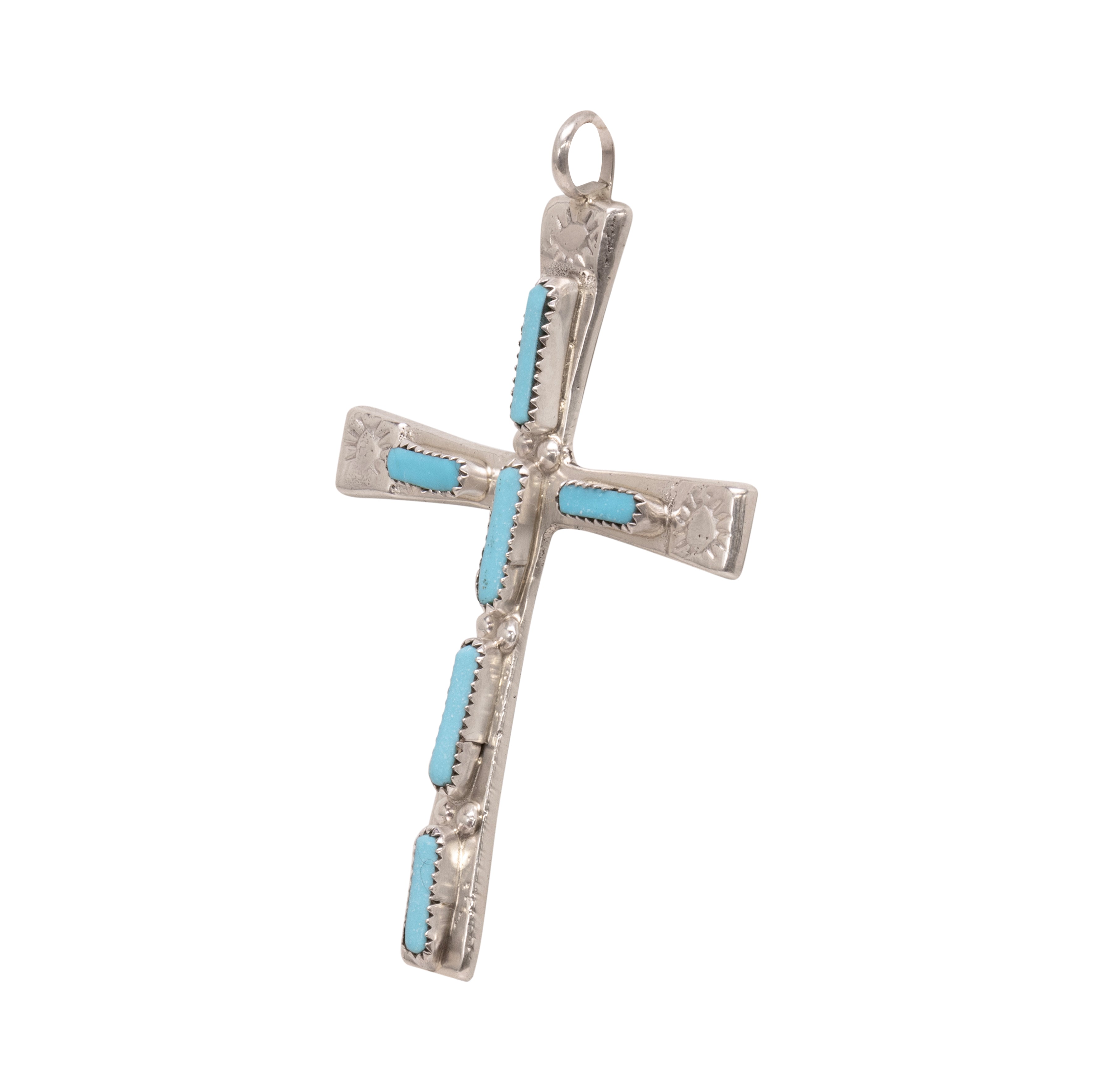 Zuni Turquoise Cross Pendant