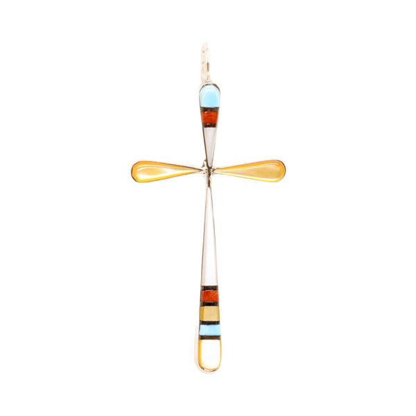 Zuni Cross Pendant, Jewelry, Necklace, Native