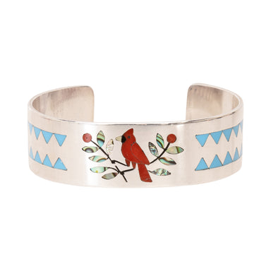 Zuni Cardinal Bracelet, Jewelry, Bracelet, Native