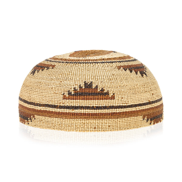 Hupa/Yurok Hat Basket, Native, Basketry, Vertical