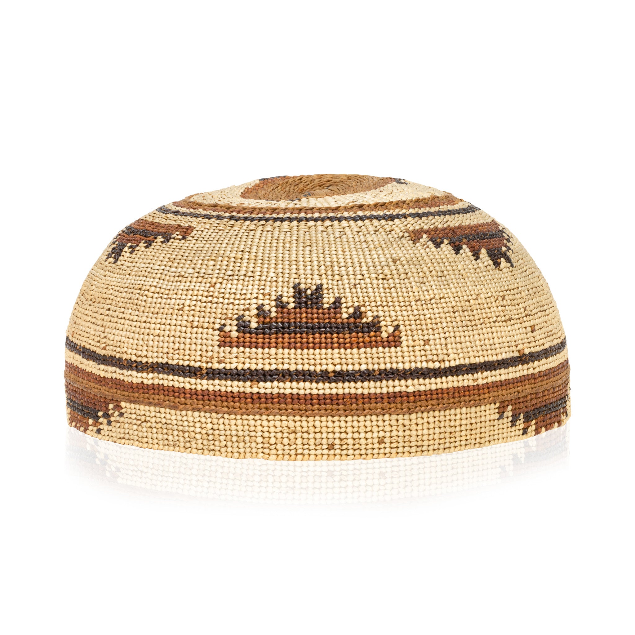 Hupa/Yurok Hat Basket, Native, Basketry, Vertical
