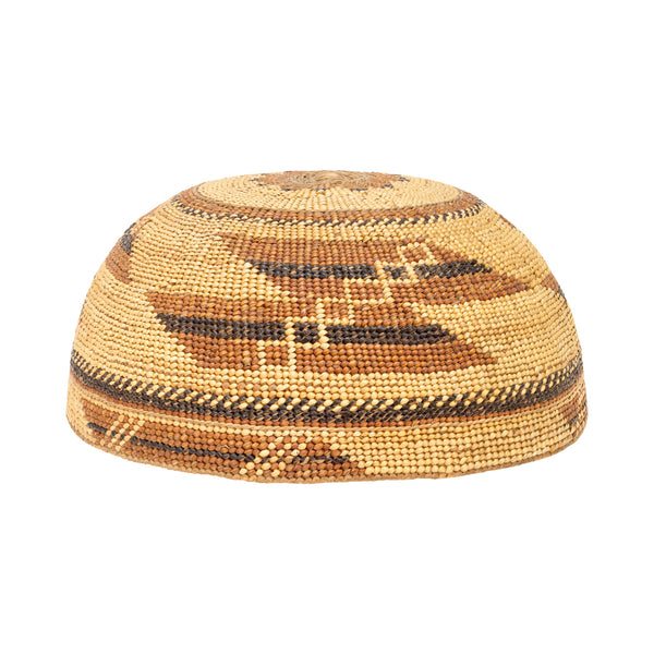 Hupa/Yurok Hat Basket, Native, Basketry, Vertical