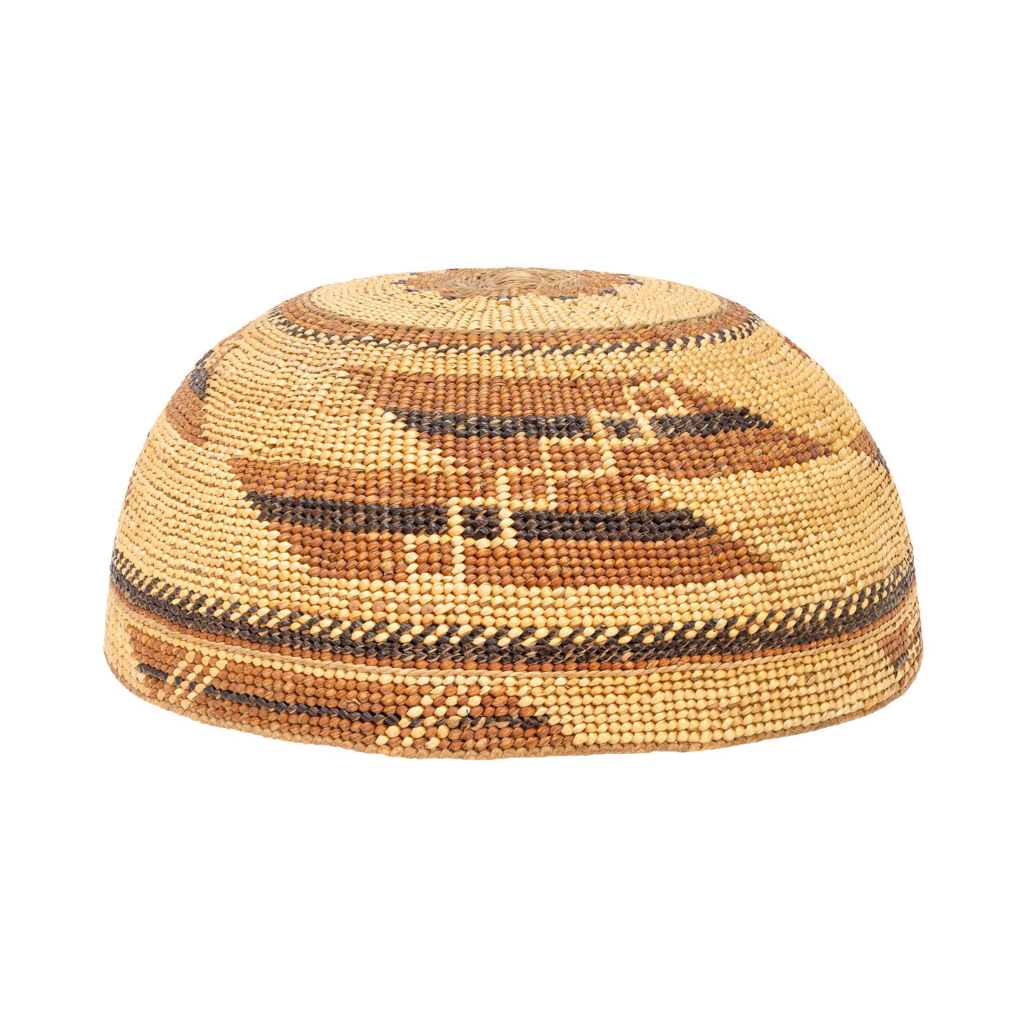 Hupa/Yurok Hat Basket, Native, Basketry, Vertical