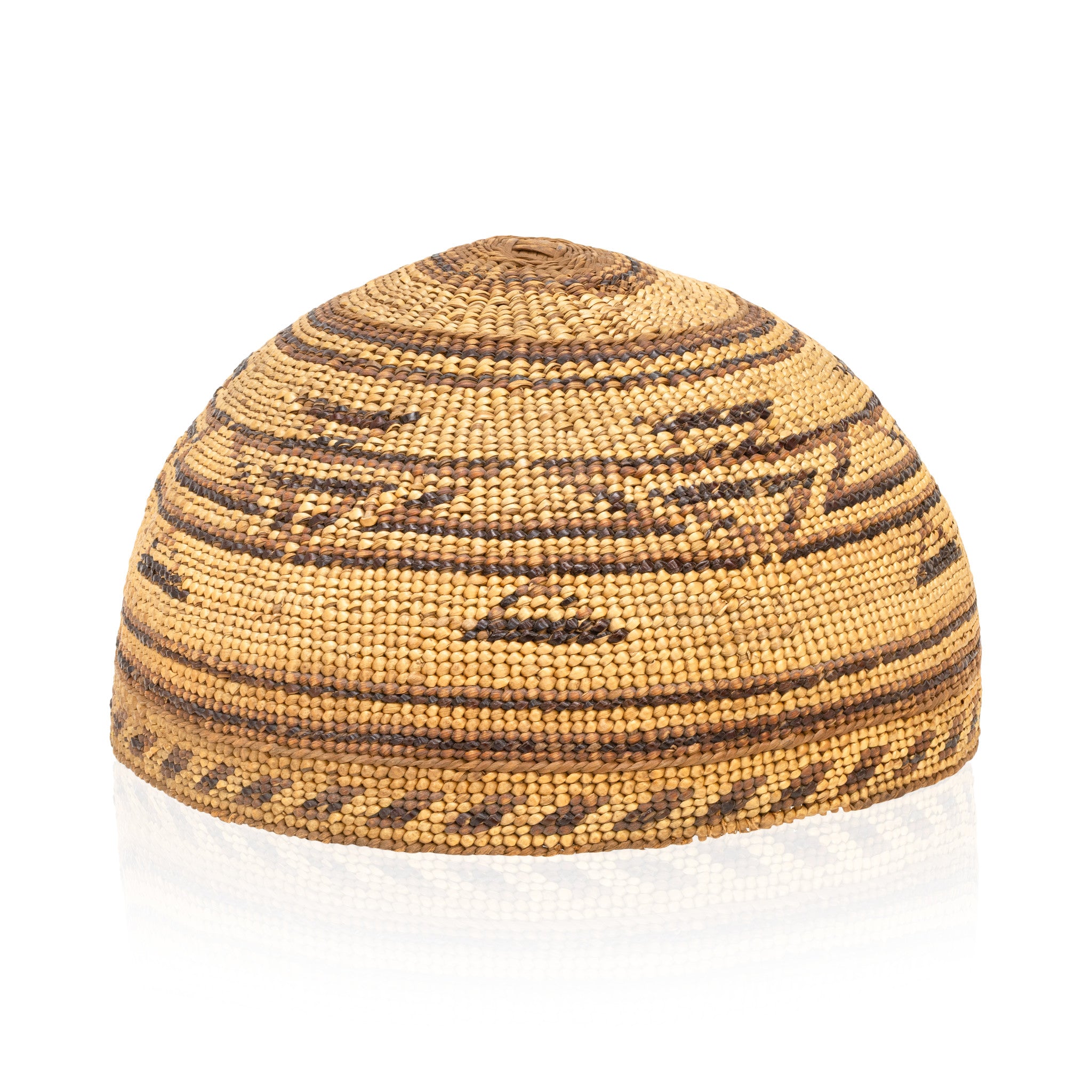 Hupa/Yurok Hat Basket, Native, Basketry, Vertical