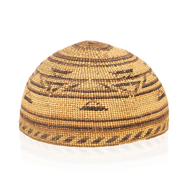 Hupa/Yurok Hat Basket, Native, Basketry, Vertical