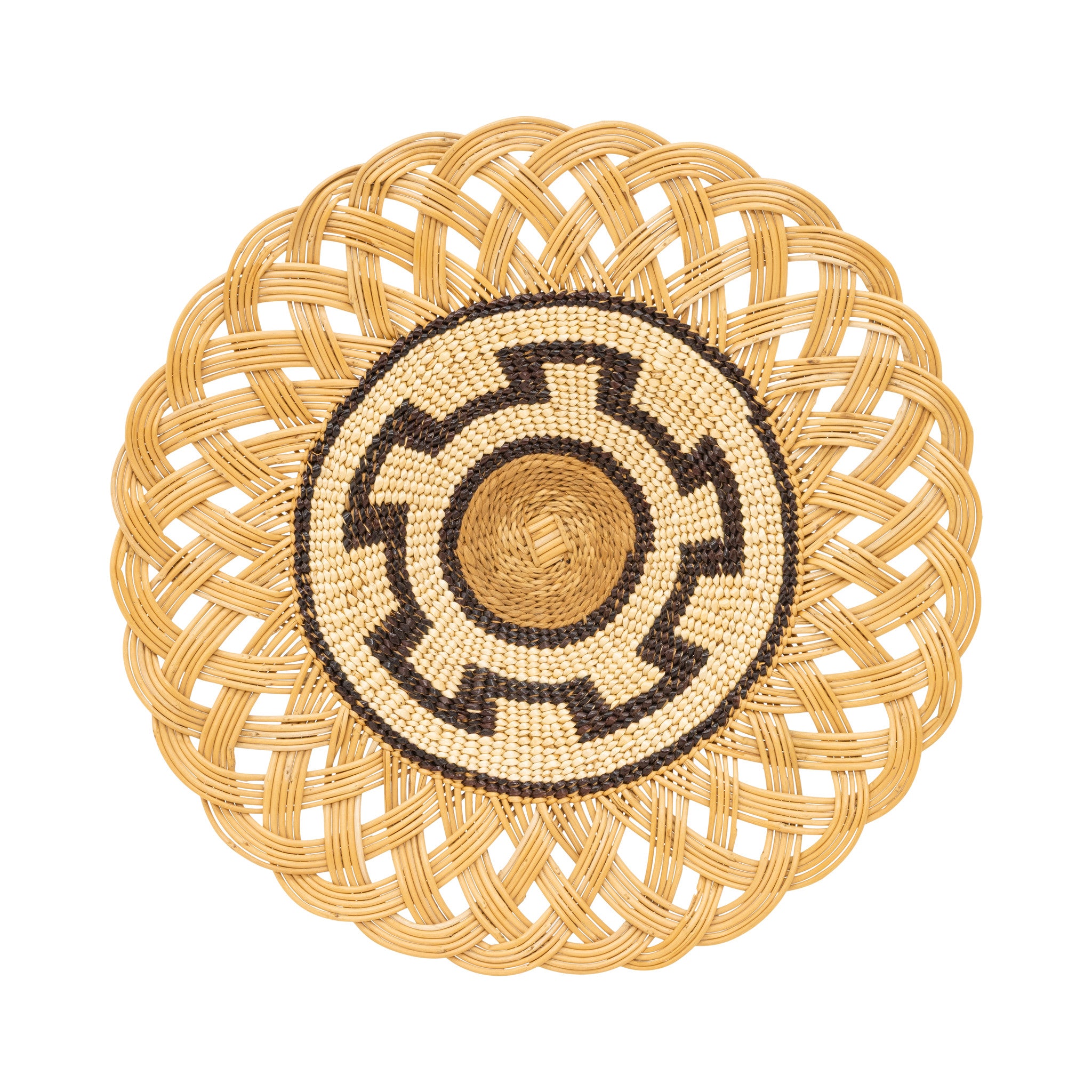 Hupa/Yurok Basketry Trivet, Native, Basketry, Plate