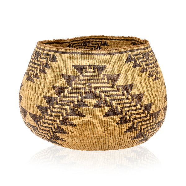 Large Achumawi Basket, Native, Basketry, Vertical