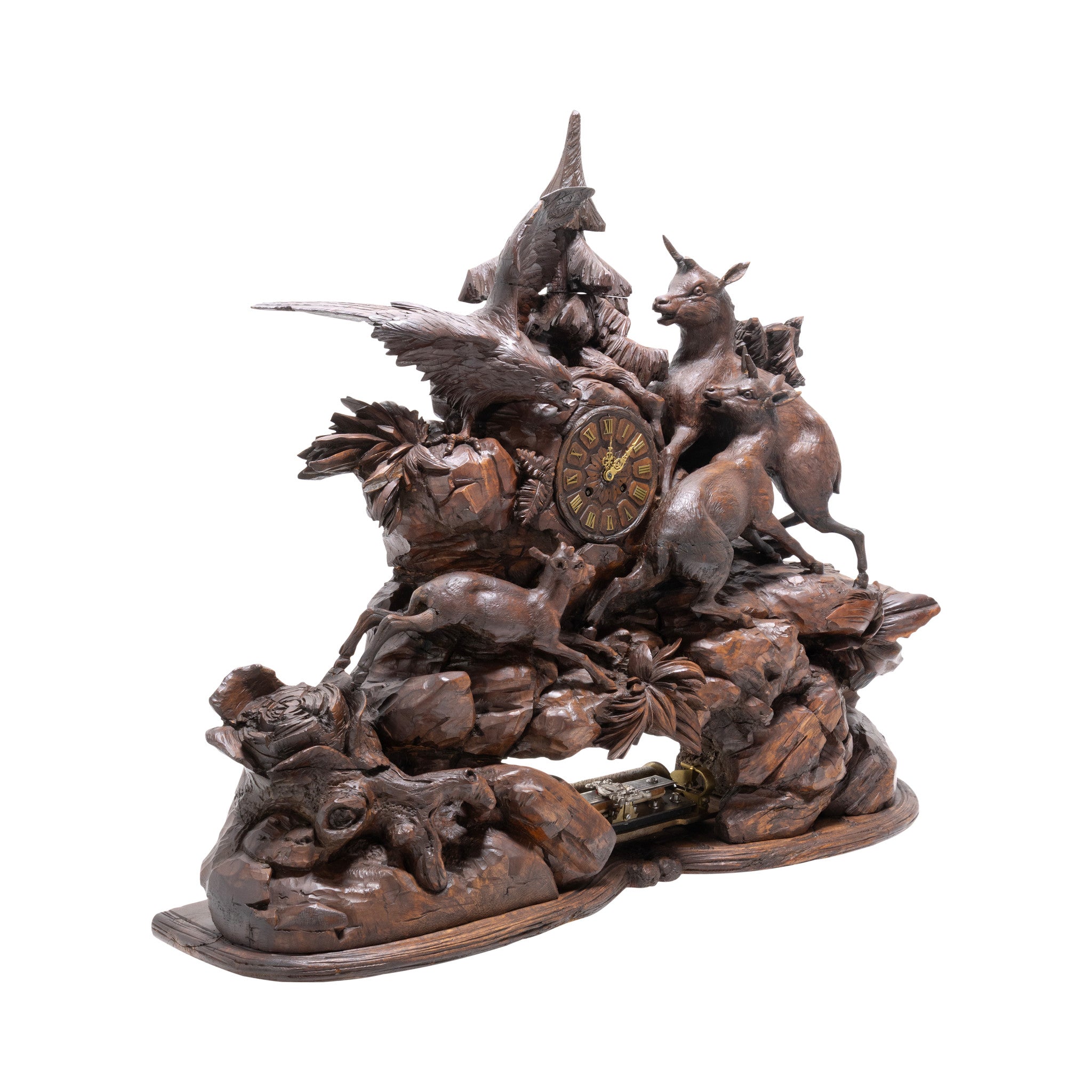 Monumental Black Forest Musical Mantel Clock