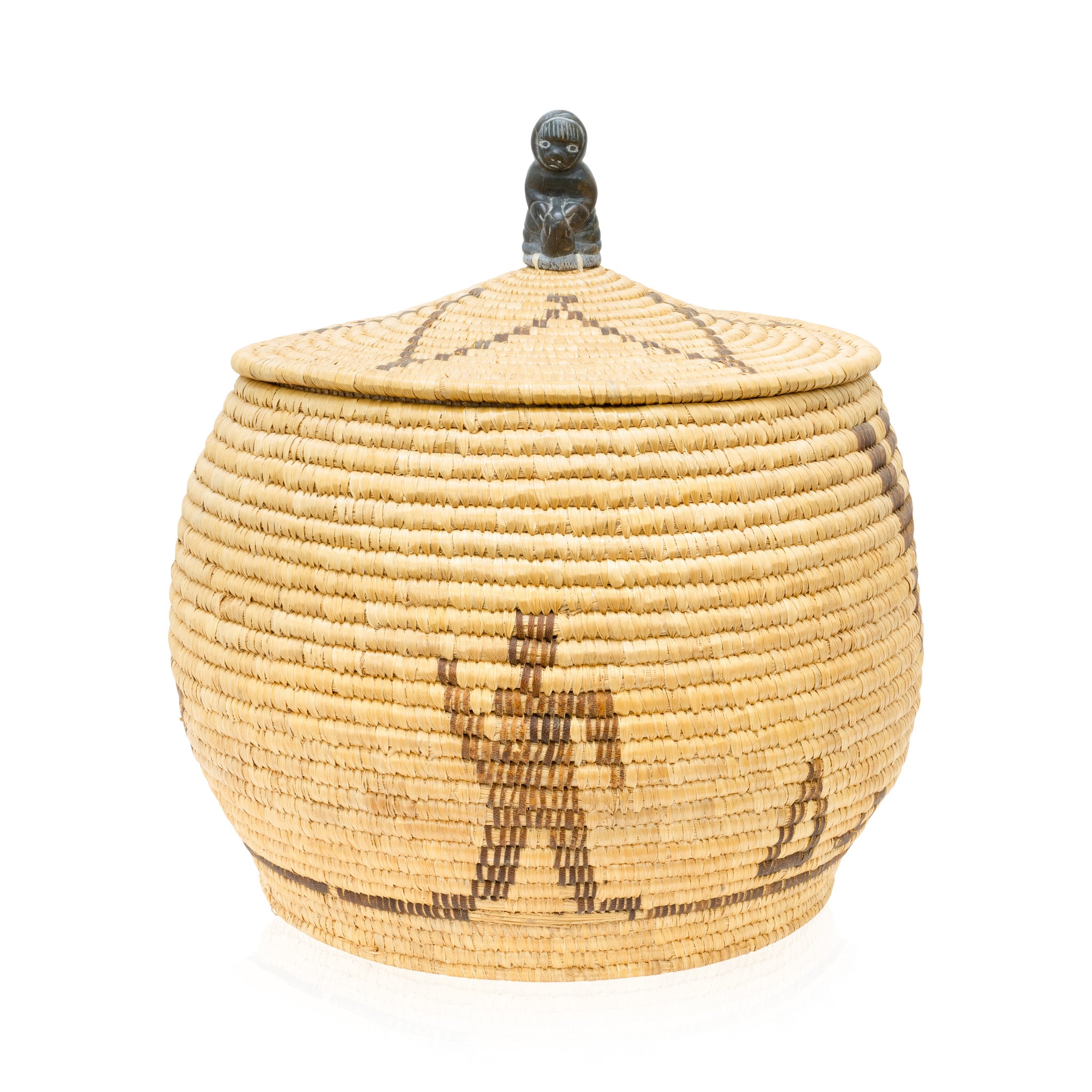 Inuit Basket, Native, Basketry, Vertical