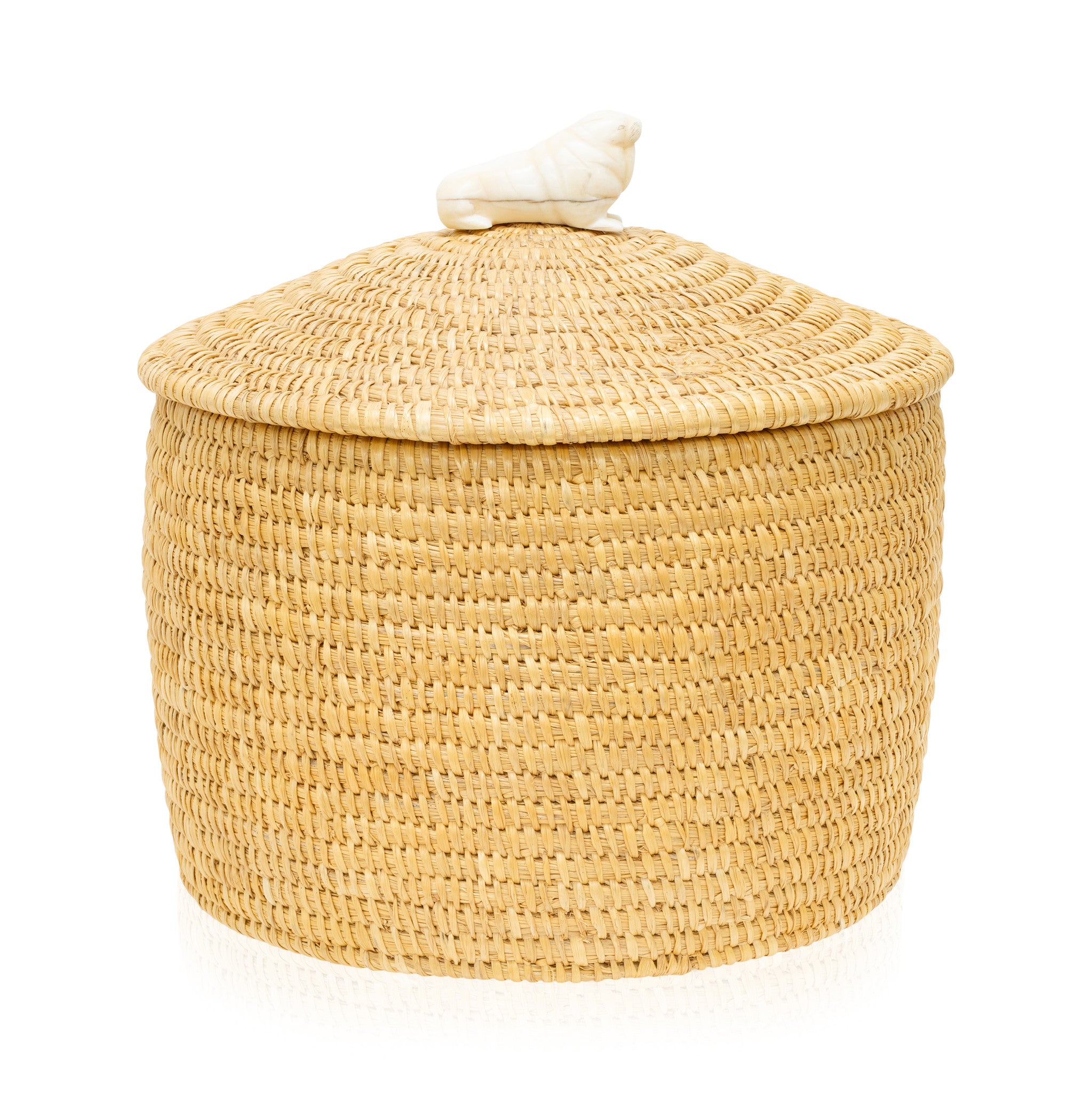 Inuit Basket, Native, Basketry, Vertical