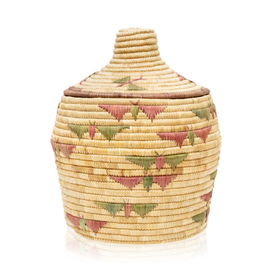 Alaskan Eskimo Basket, Native, Basketry, Vertical