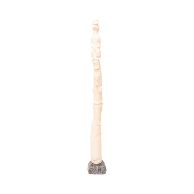 Inuit Carved Walrus Totem, Native, Carving, Ivory