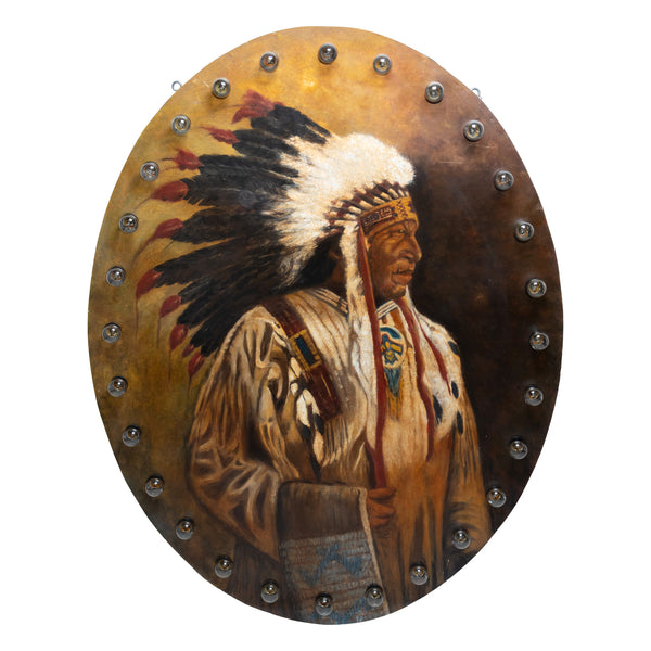 Lighted Indian Chief Sign, Furnishings, Barware, Other
