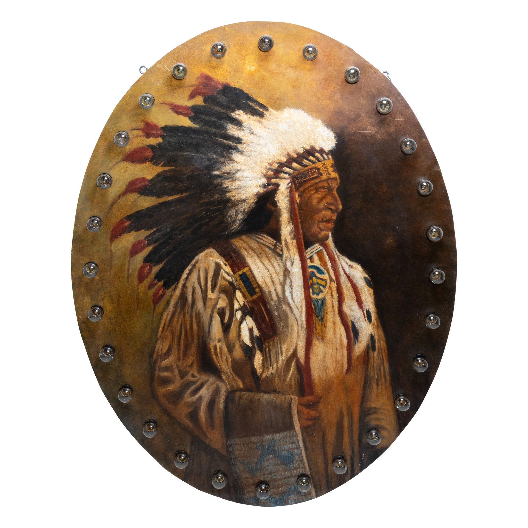 Lighted Indian Chief Sign, Furnishings, Barware, Other
