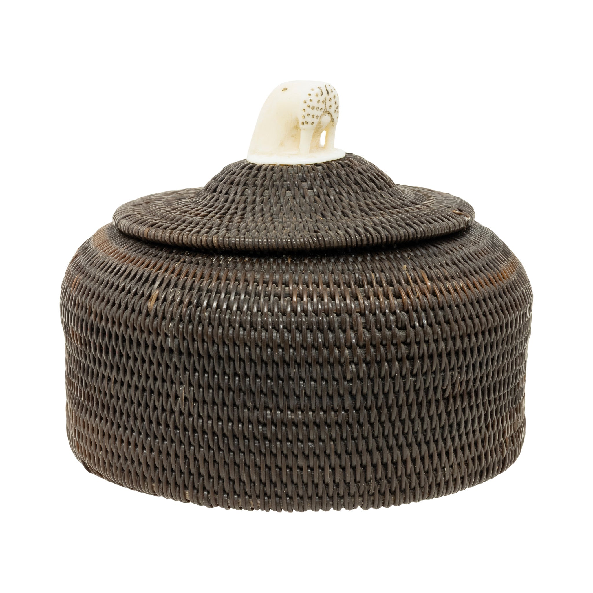 Baleen Basket by Adam Tooyak, Native, Basketry, Vertical