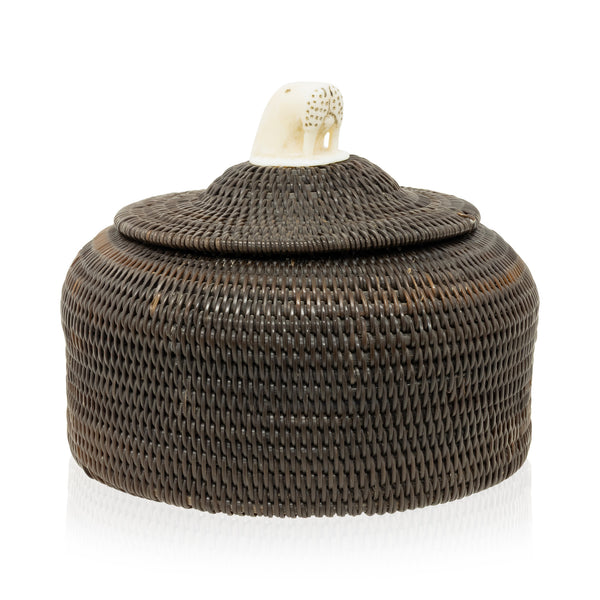 Baleen Basket by Adam Tooyak, Native, Basketry, Vertical