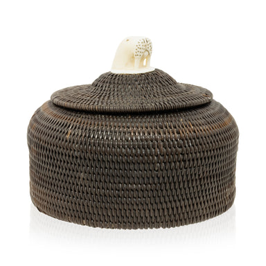 Baleen Basket by Adam Tooyak, Native, Basketry, Vertical