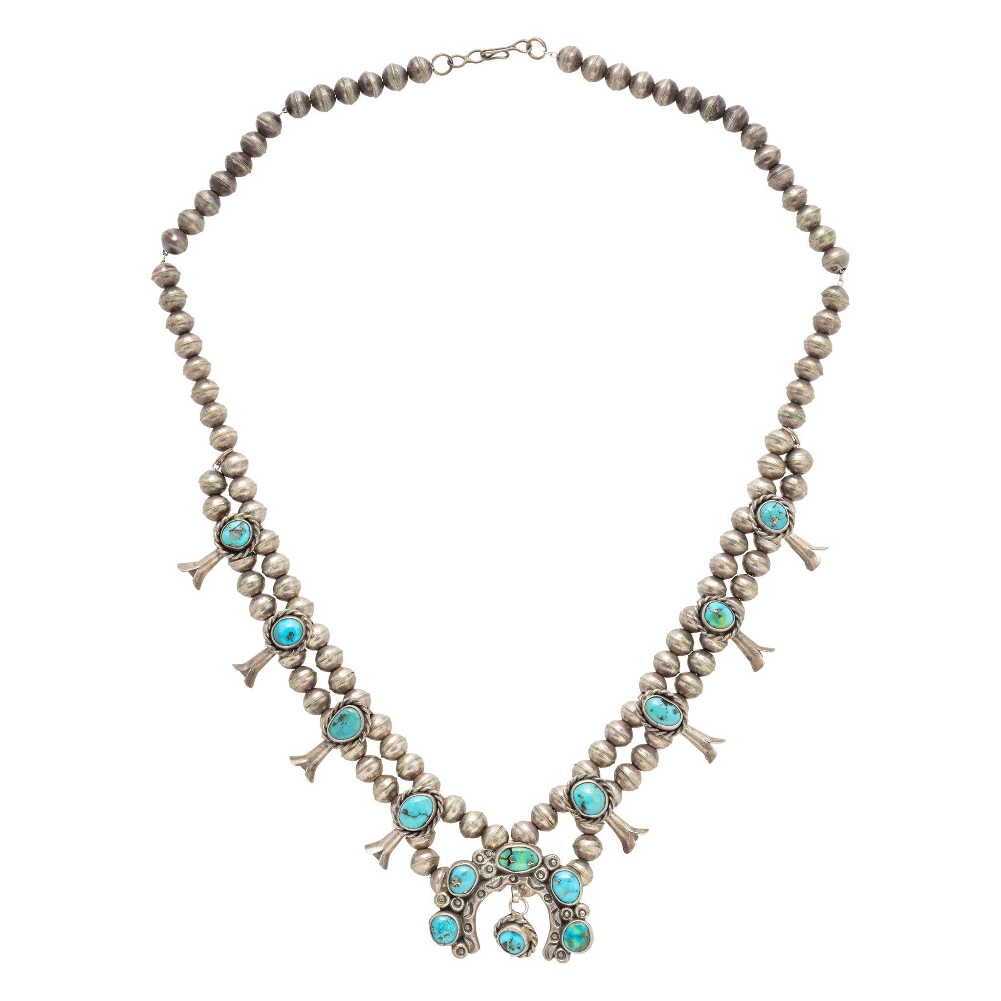 Turquoise Squash Blossom, Jewelry, Squash Blossom, Native