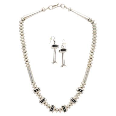 Navajo Sterling Necklace and Earrings, Jewelry, Necklace, Native