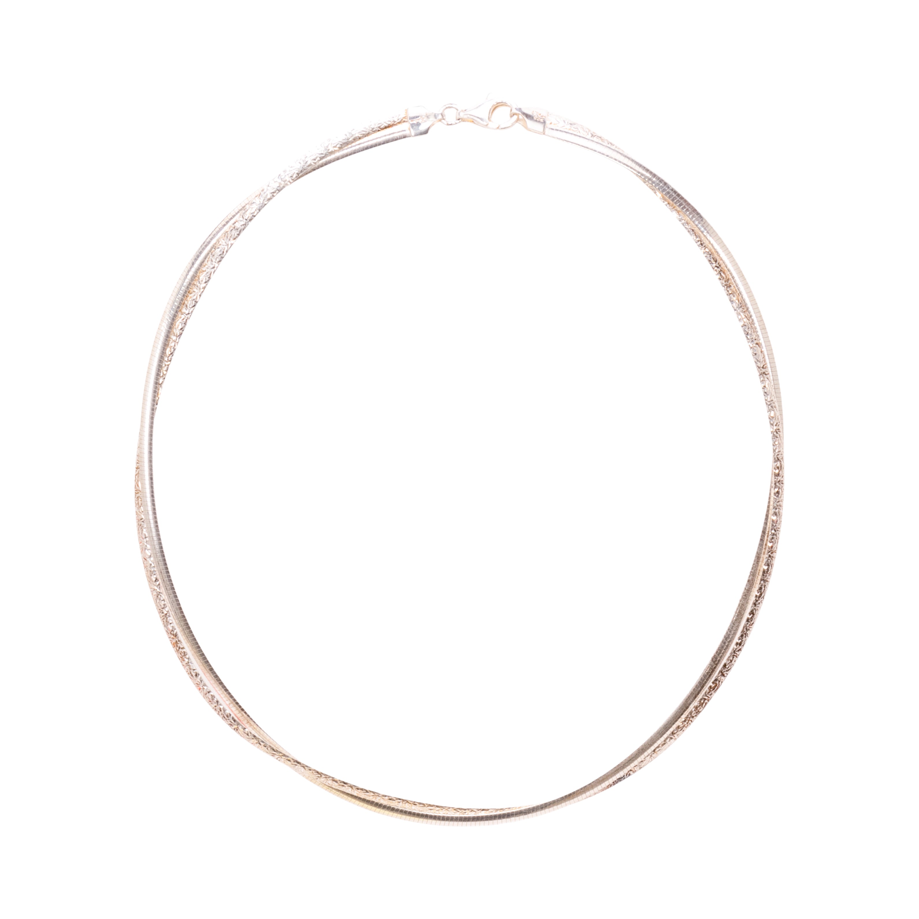 Sterling Silver Double Chain Necklace, Jewelry, Necklace, Southwest