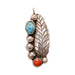 Turquoise and Coral Pendant, Jewelry, Necklace, Native