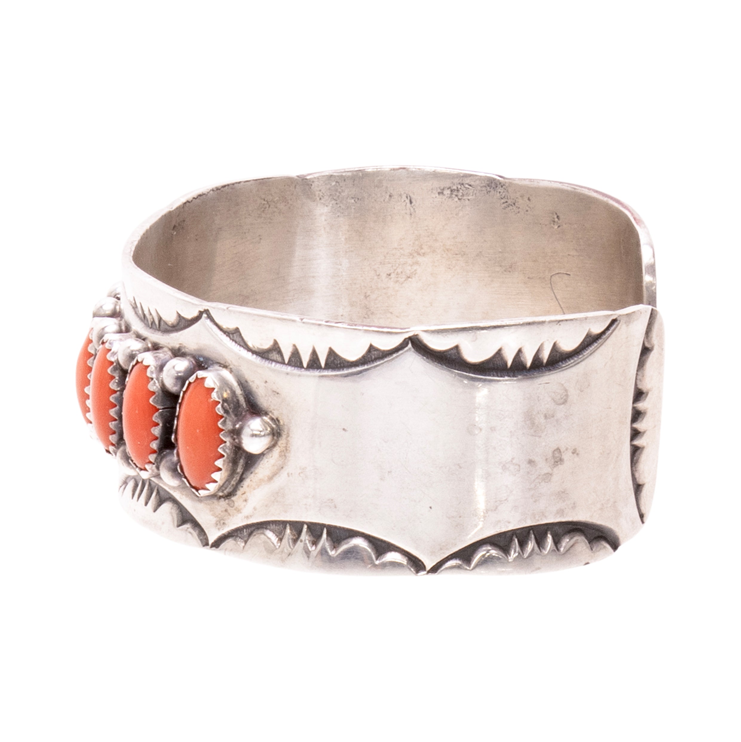 Navajo Turquoise and Coral Bracelet