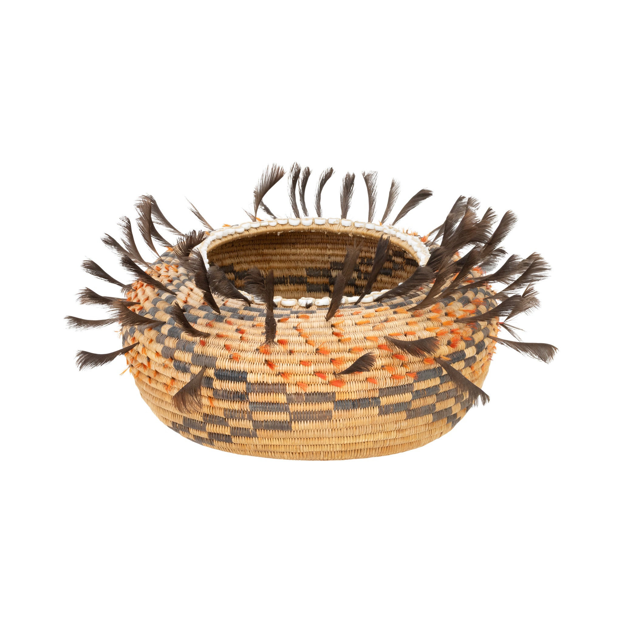 Pomo Feathered Basket