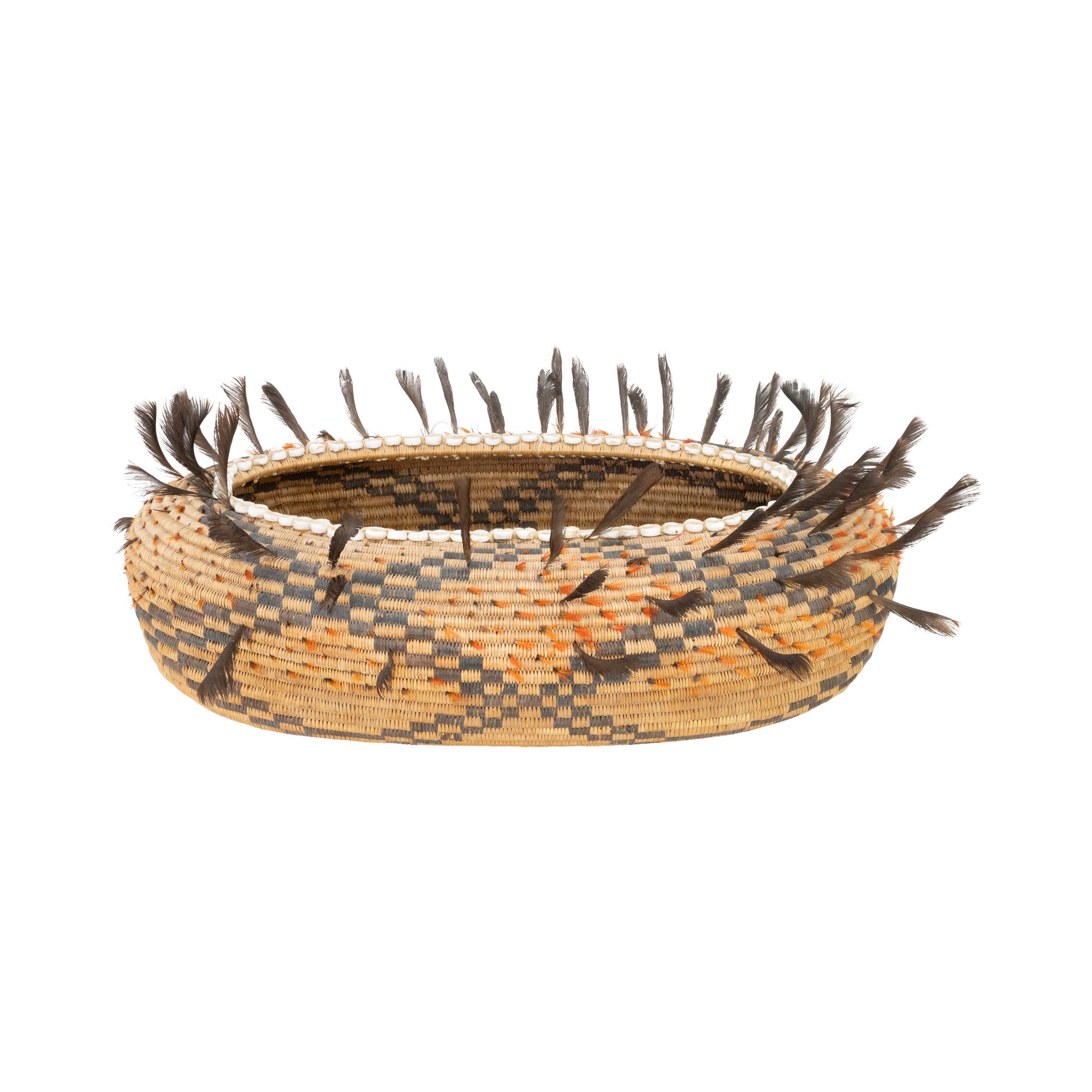 Pomo Feathered Basket