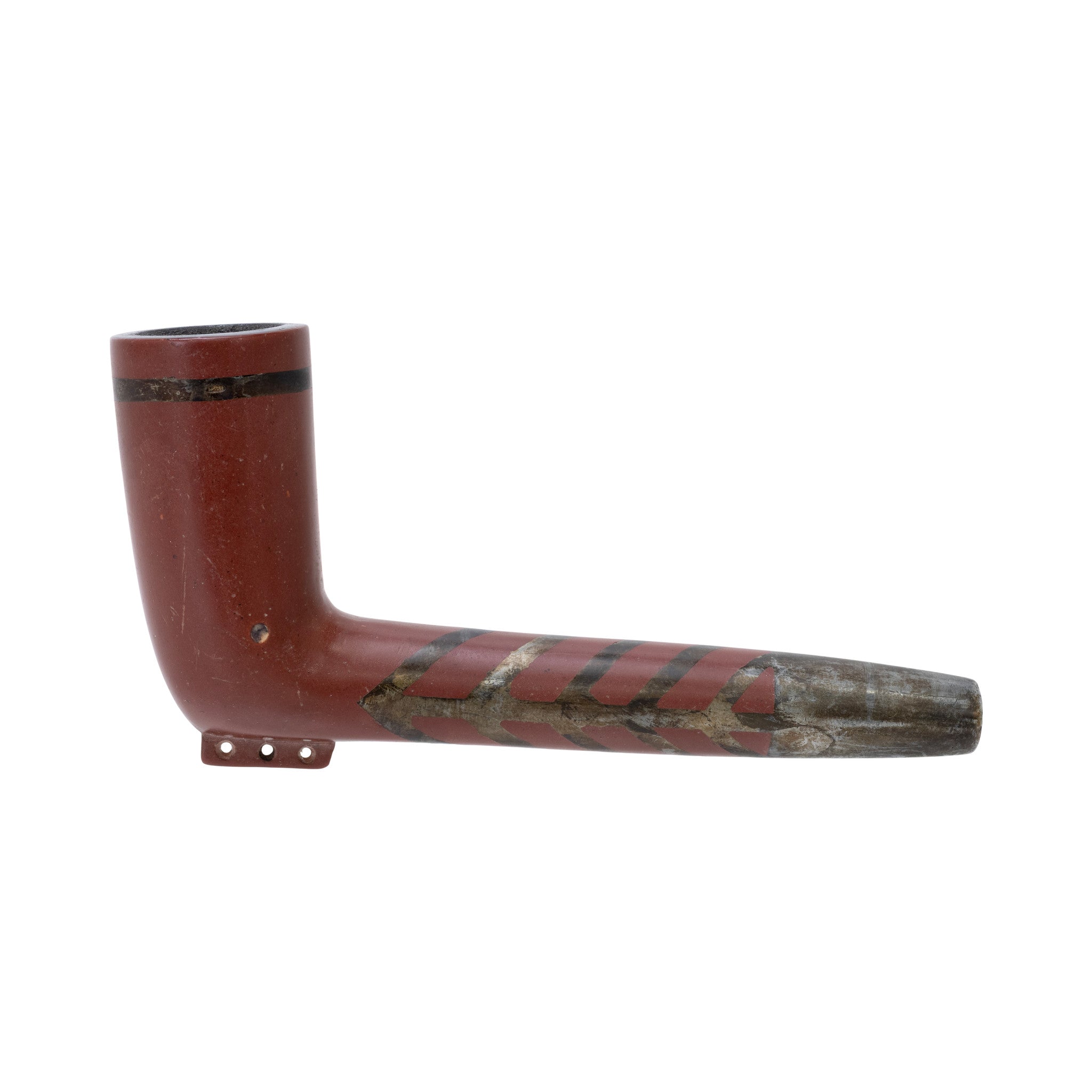 Embellished Catlinite Pipe