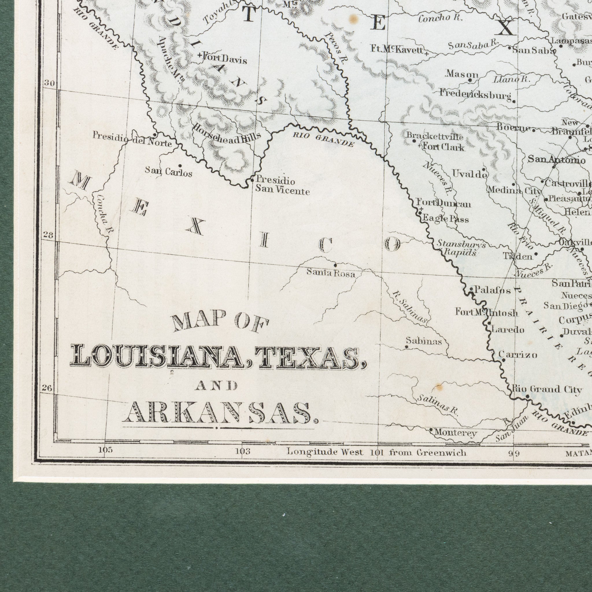 Map of Texas 1880