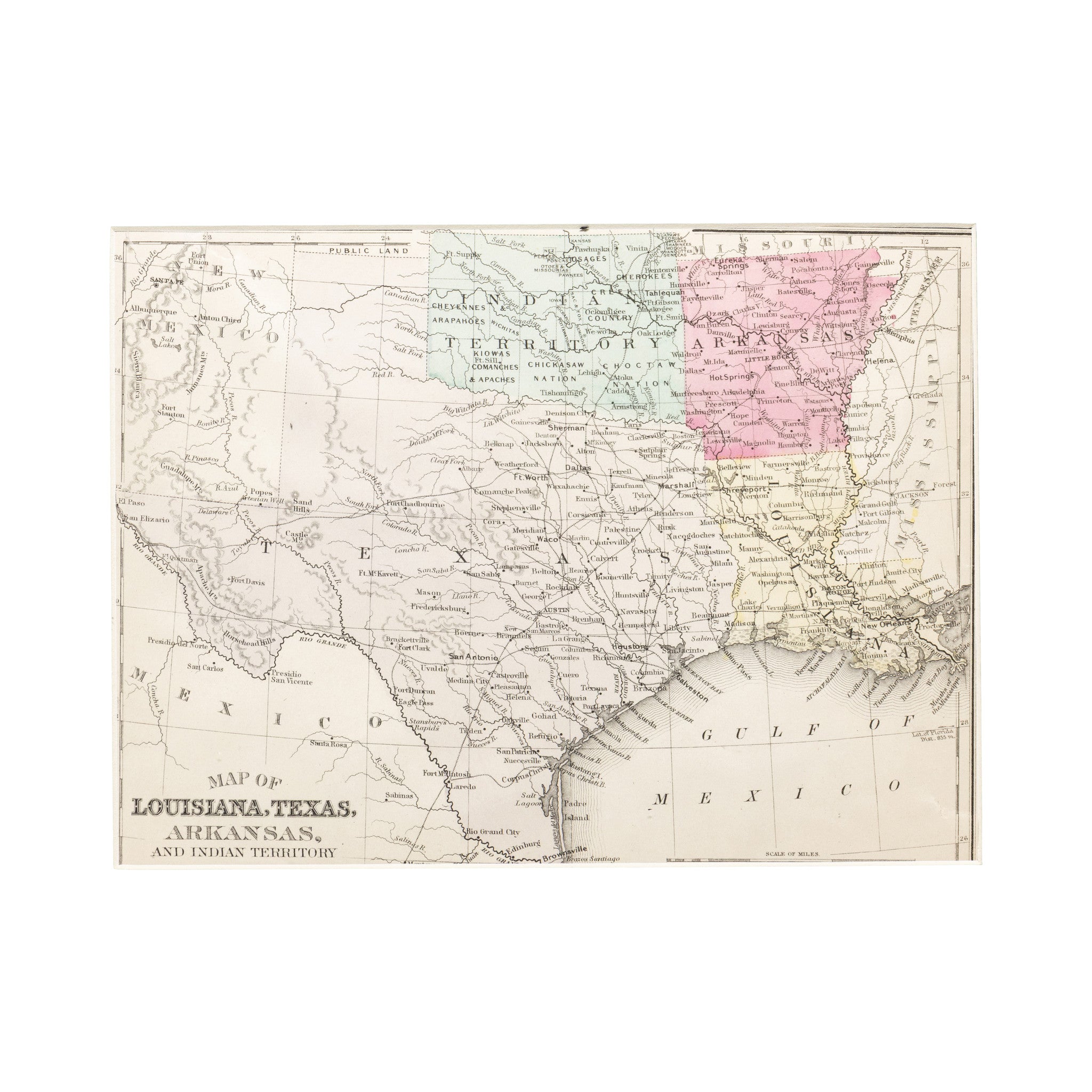 Map of Texas 1886