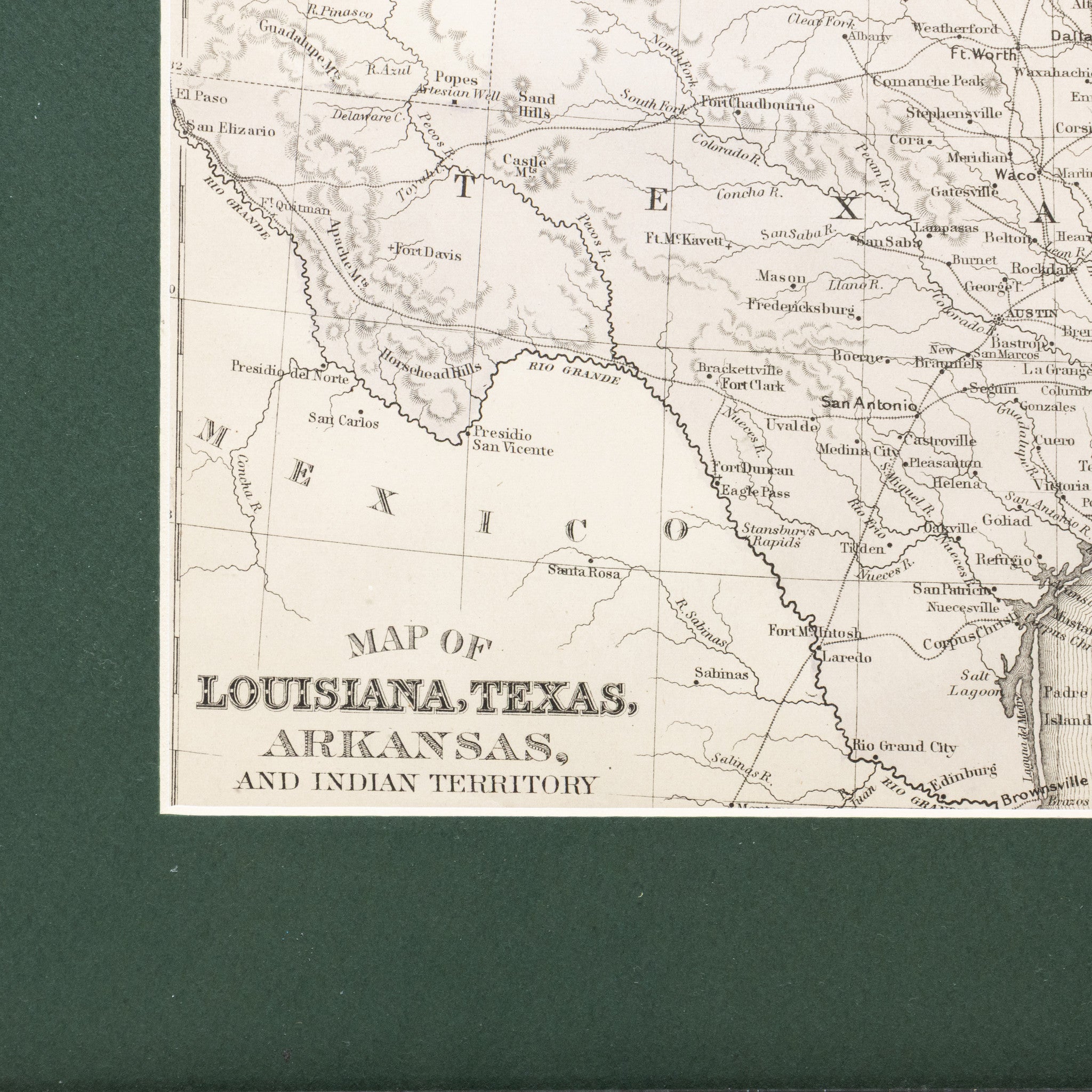 Map of Texas 1886