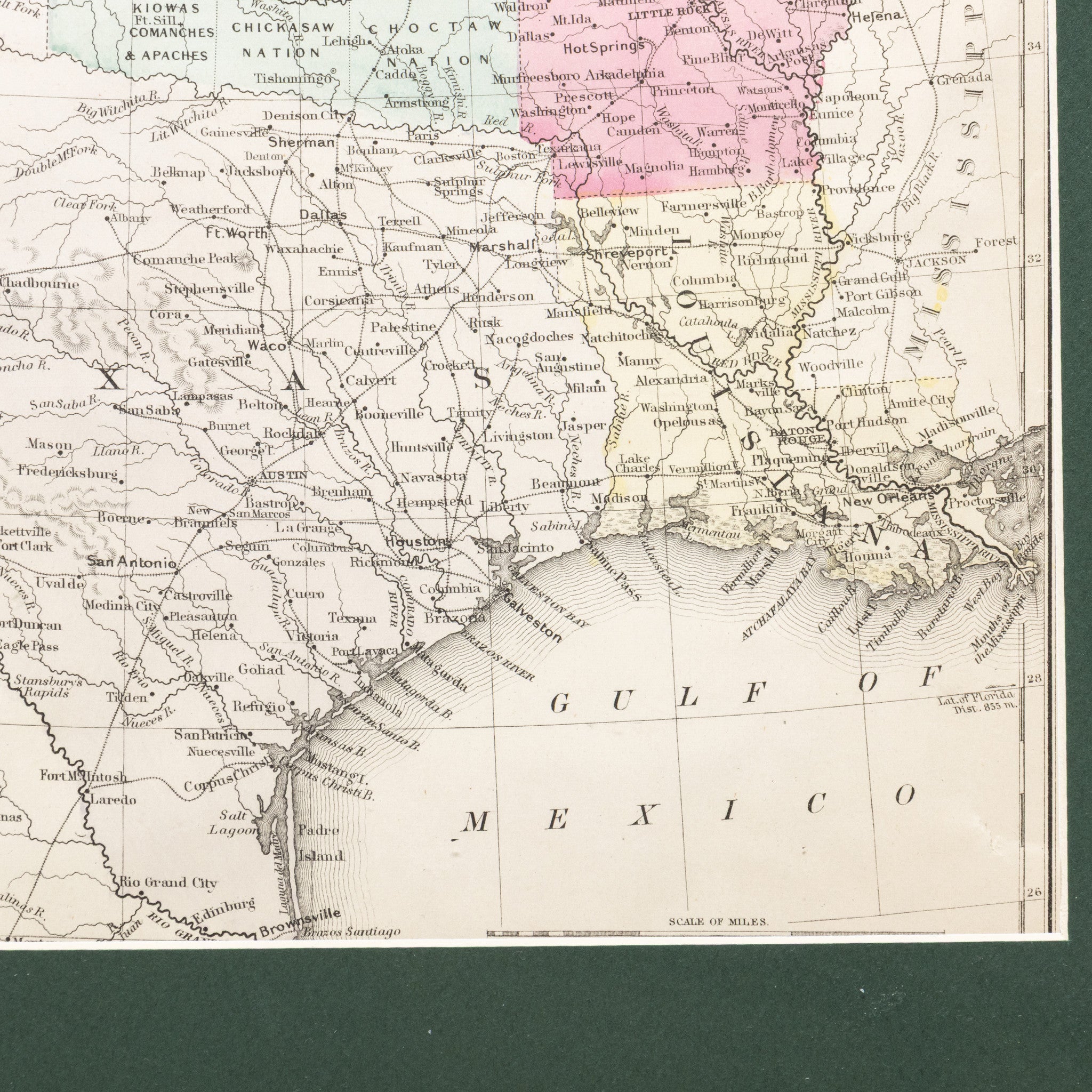Map of Texas 1886