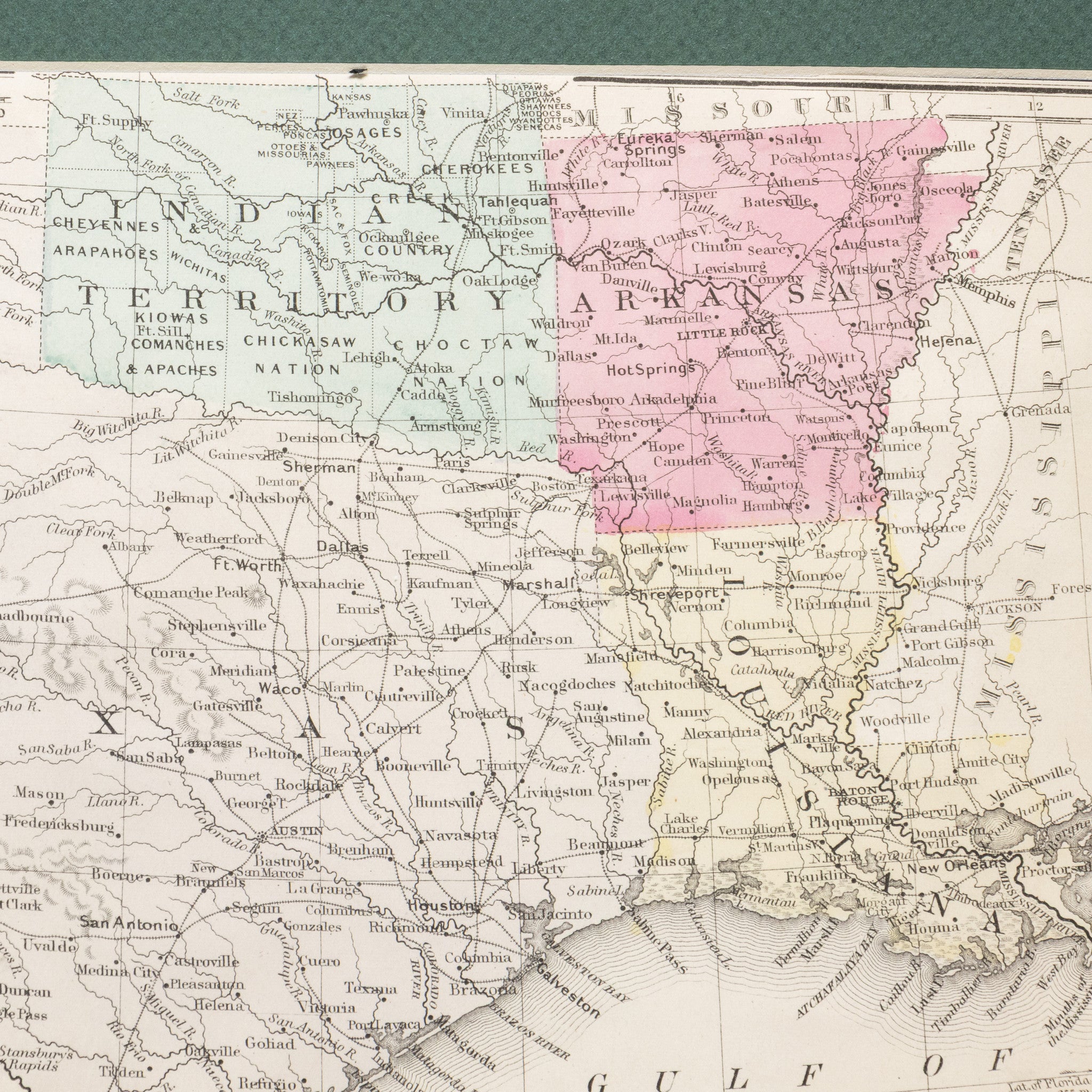Map of Texas 1886