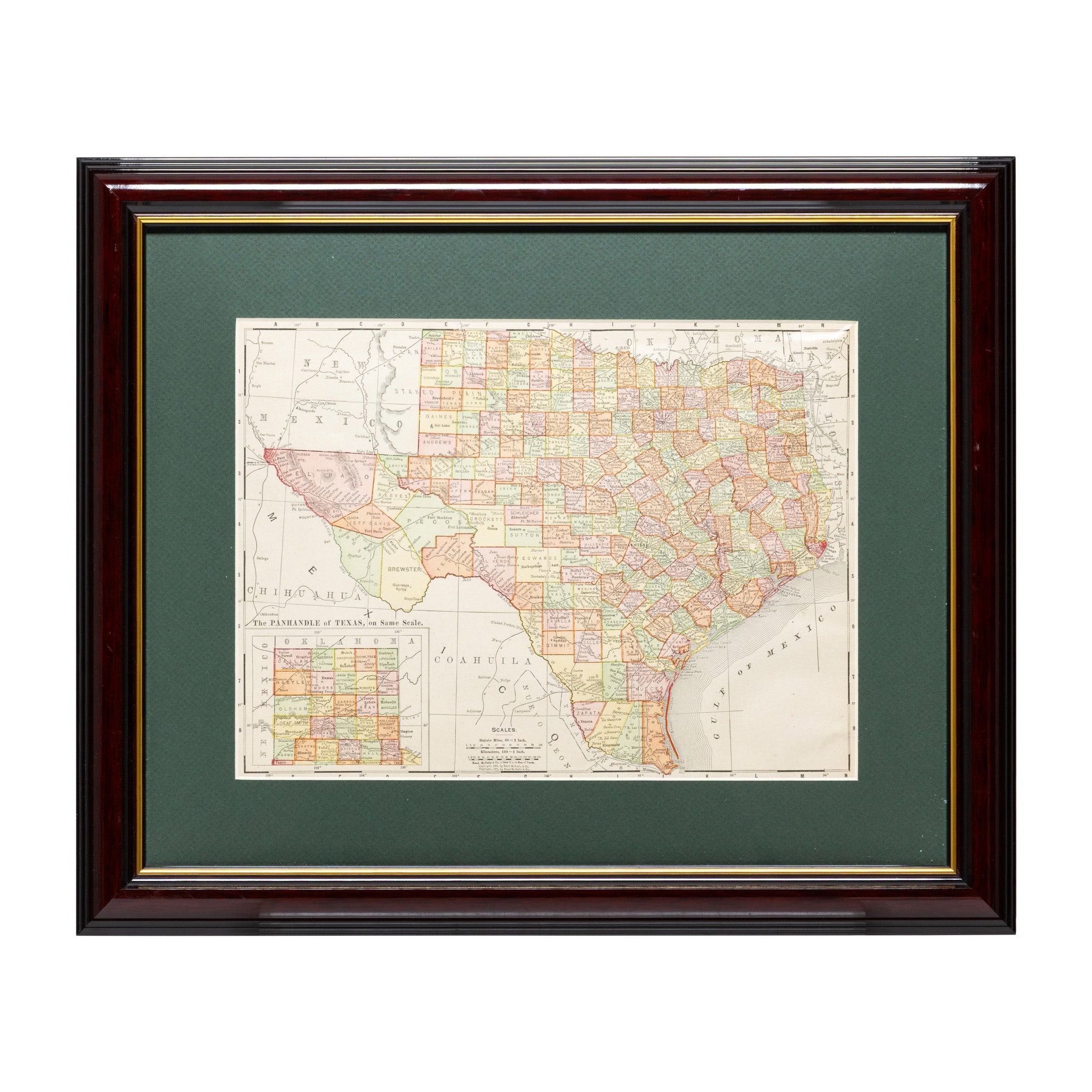 Map of Texas 1908, Furnishings, Decor, Map