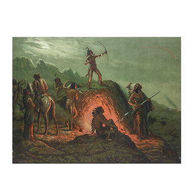 Native American Scene Chromolithograph, Fine Art, Print, Other