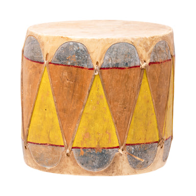 Pueblo Painted Drum, Native, Music Instrument, Drum