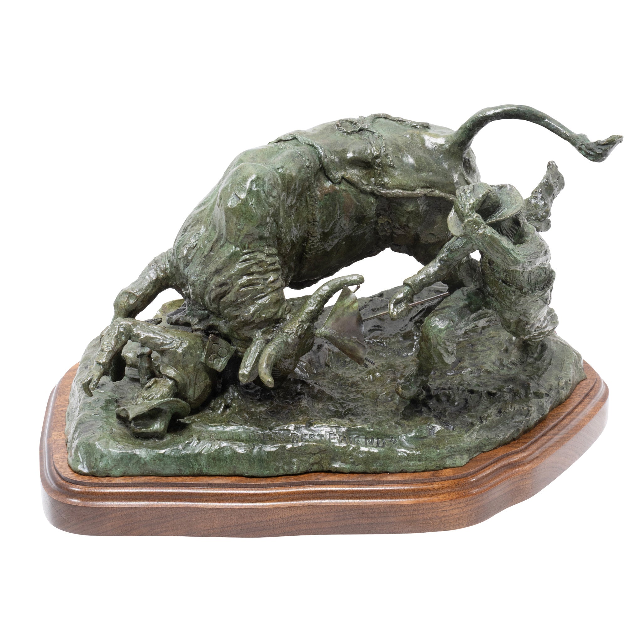"Bullriders Best Friend" Bronze by Robert Scriver, Fine Art, Bronze, Limited