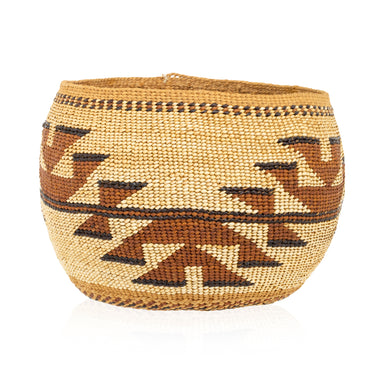Hupa Basketry Bowl, Native, Basketry, Vertical