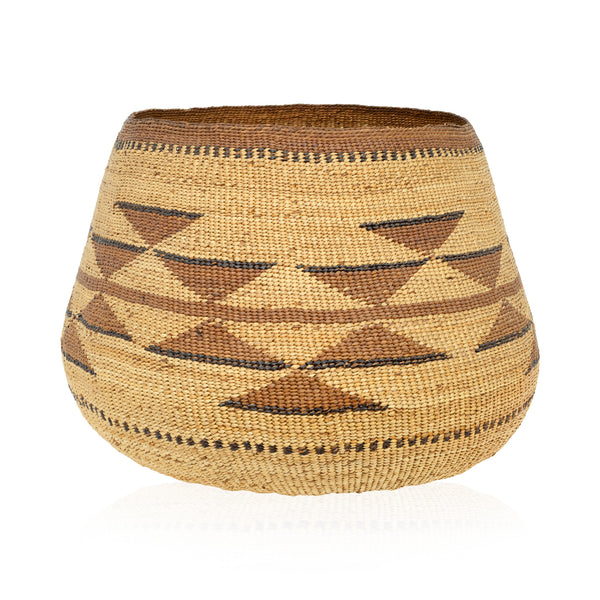 Hupa Basketry Bowl, Native, Basketry, Vertical