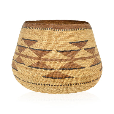Hupa Basketry Bowl, Native, Basketry, Vertical