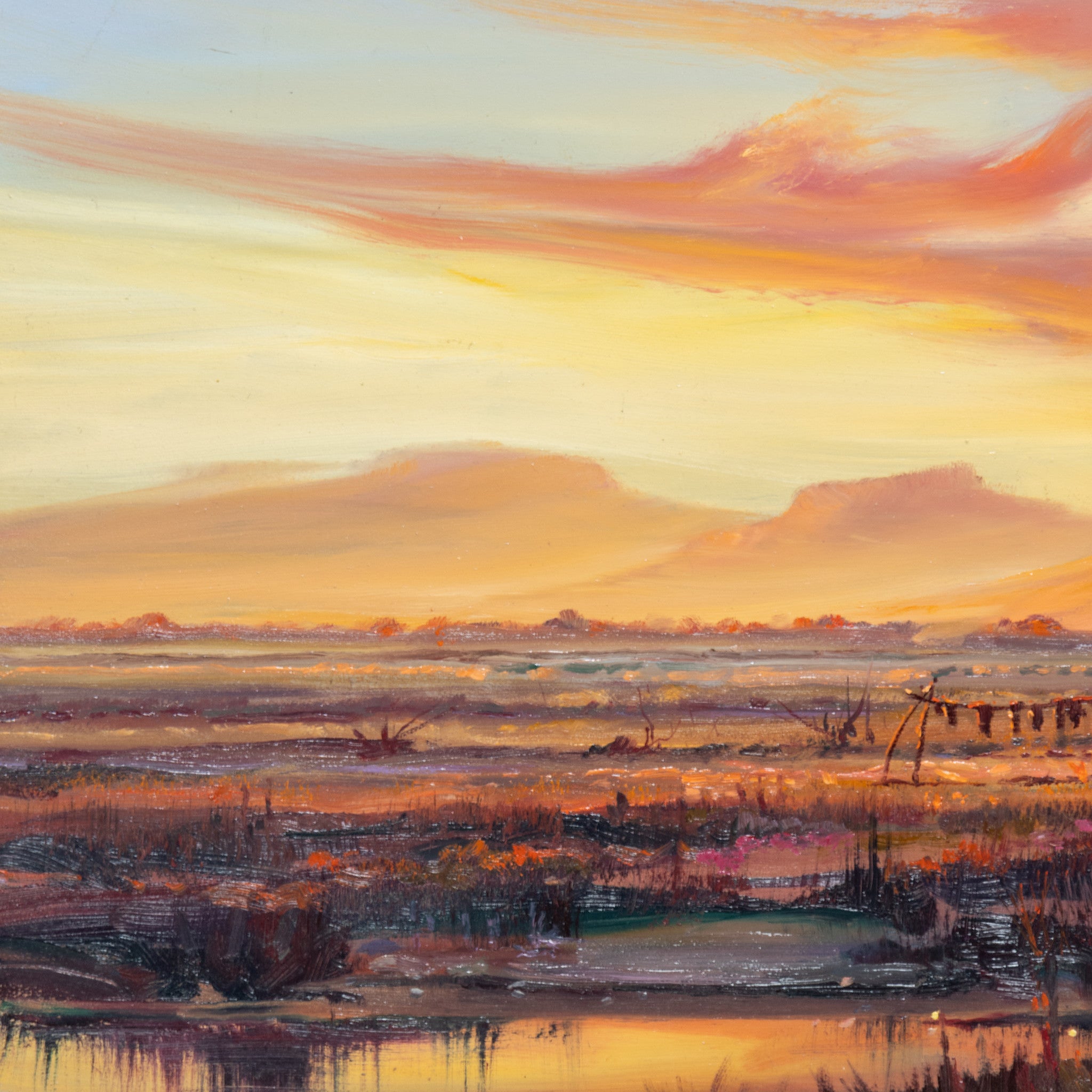 Teepees at Sunset by Hulan Fleming