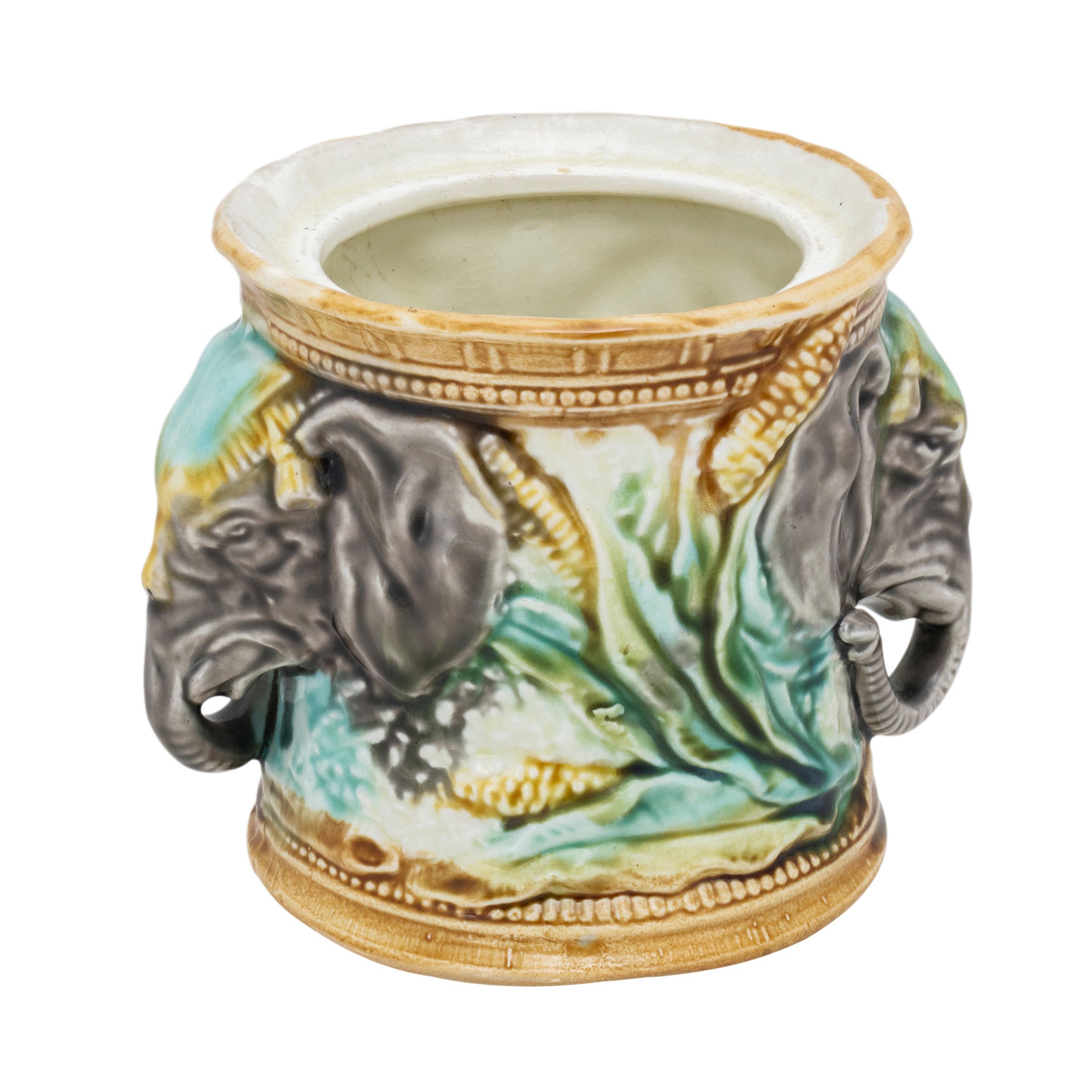 French Majolica Tobacco Jar