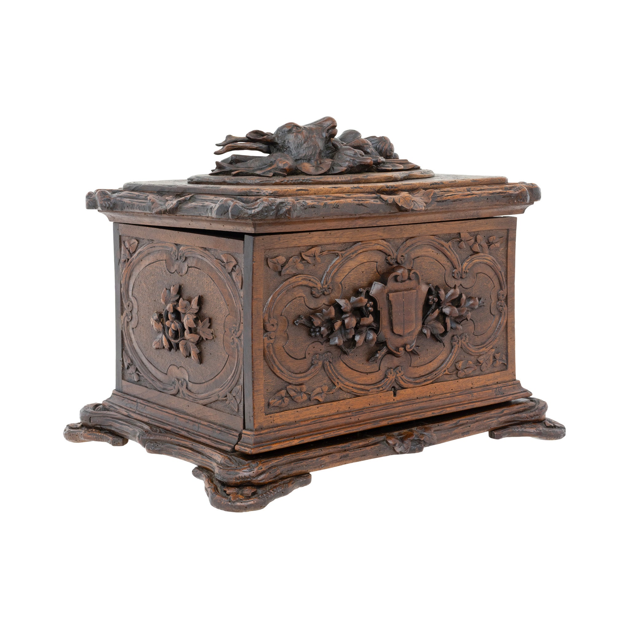 French Deer Head Tantalus Box