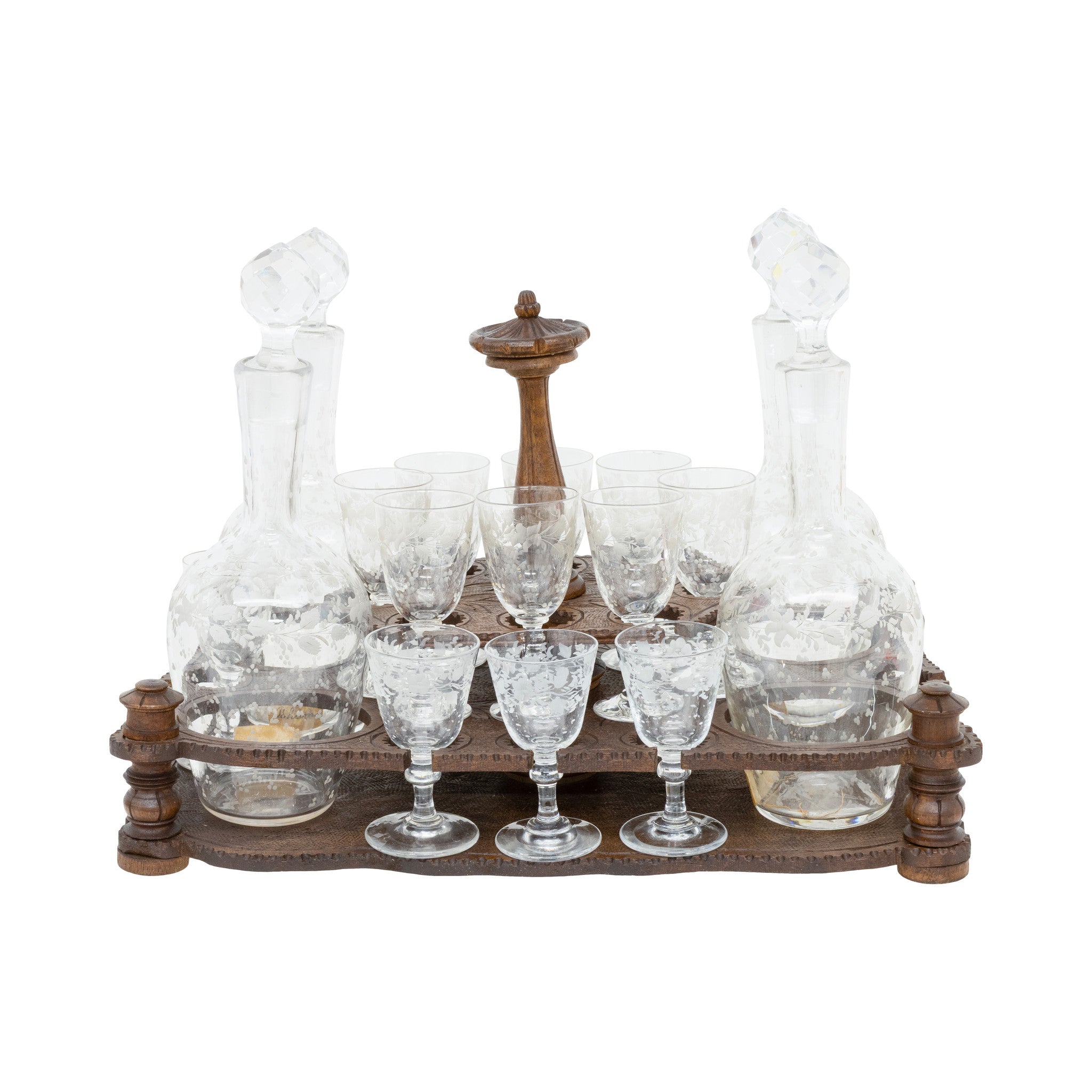 French Deer Head Tantalus Box