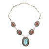 Navajo Turquoise and Coral Necklace, Jewelry, Necklace, Native