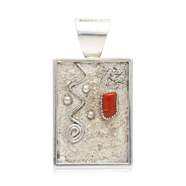Tommy Singer Coral Pendant, Jewelry, Necklace, Native