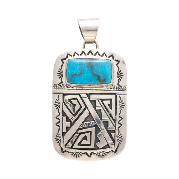 Navajo Turquoise Pendant, Jewelry, Necklace, Native